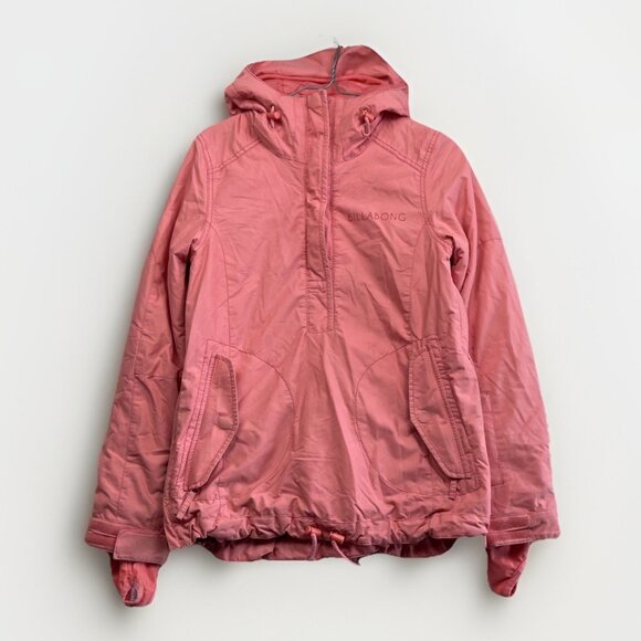 Y2K BILLABONG Womens Size XS Pink 10K Hooded Snow Skiing Snowboard Jacket Skate - Picture 1 of 16